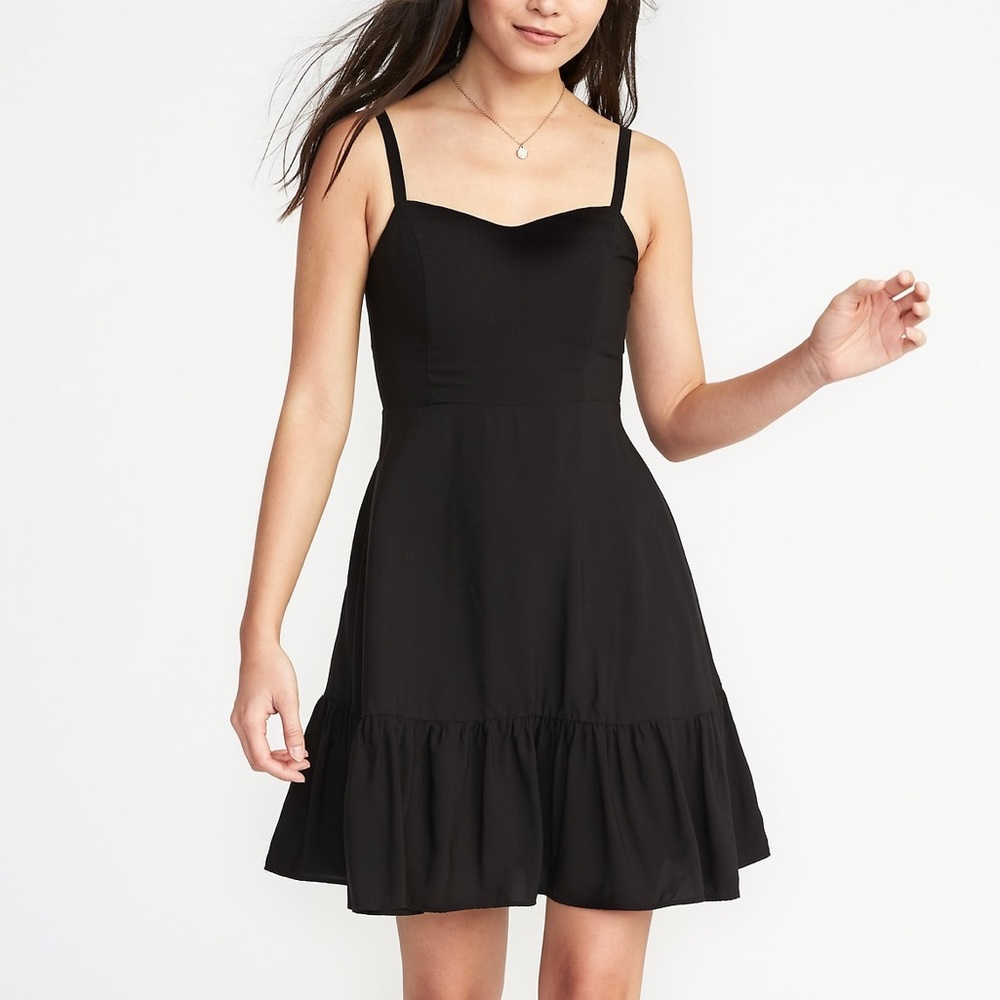 ON Fit & Flare Tiered Cami Dress - Black